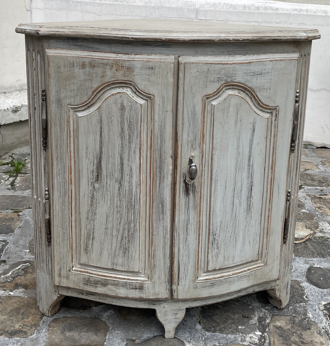Encoignure d'époque Louis XV, en bois laqué-photo-3