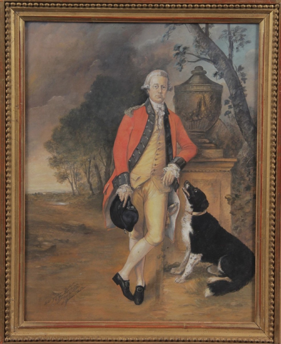 Tableau. Portrait.  Gouache 19e siècle 