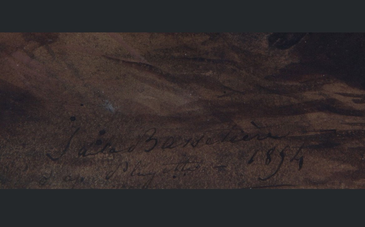 Painting. Gouache. 19th Century. The Young Scottish Lord-photo-3