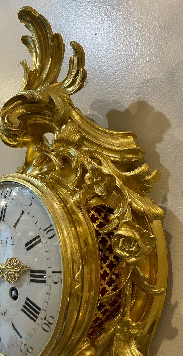 Louis XV Ormolu Cartel. Leroy In Paris-photo-4