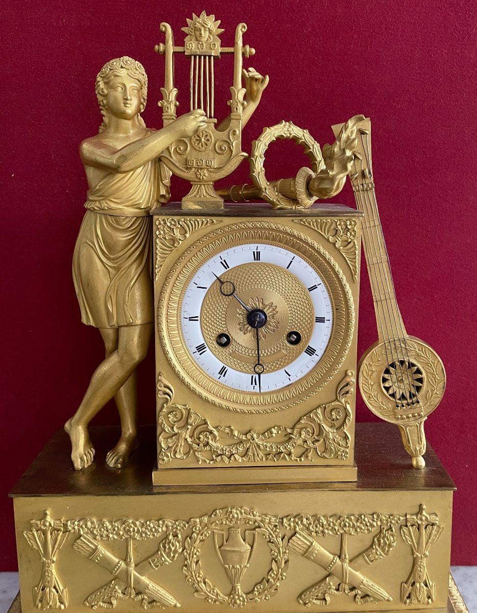 Restoration-period Gilt Bronze Clock-photo-1