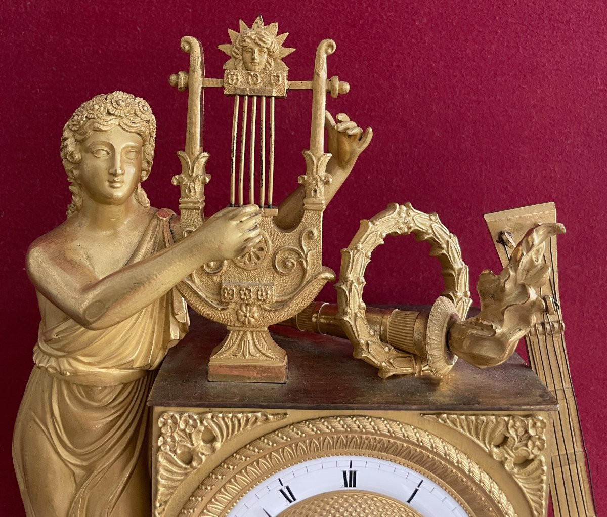 Restoration-period Gilt Bronze Clock-photo-2