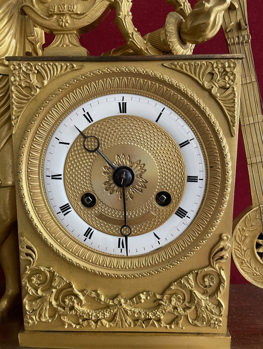 Restoration-period Gilt Bronze Clock-photo-3