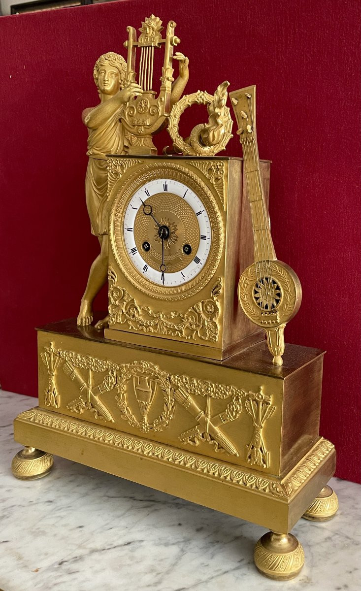 Restoration-period Gilt Bronze Clock-photo-5