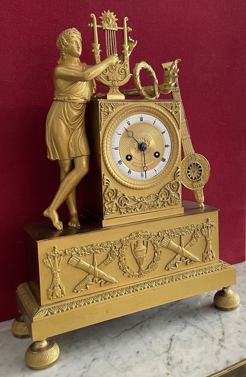 Restoration-period Gilt Bronze Clock-photo-6