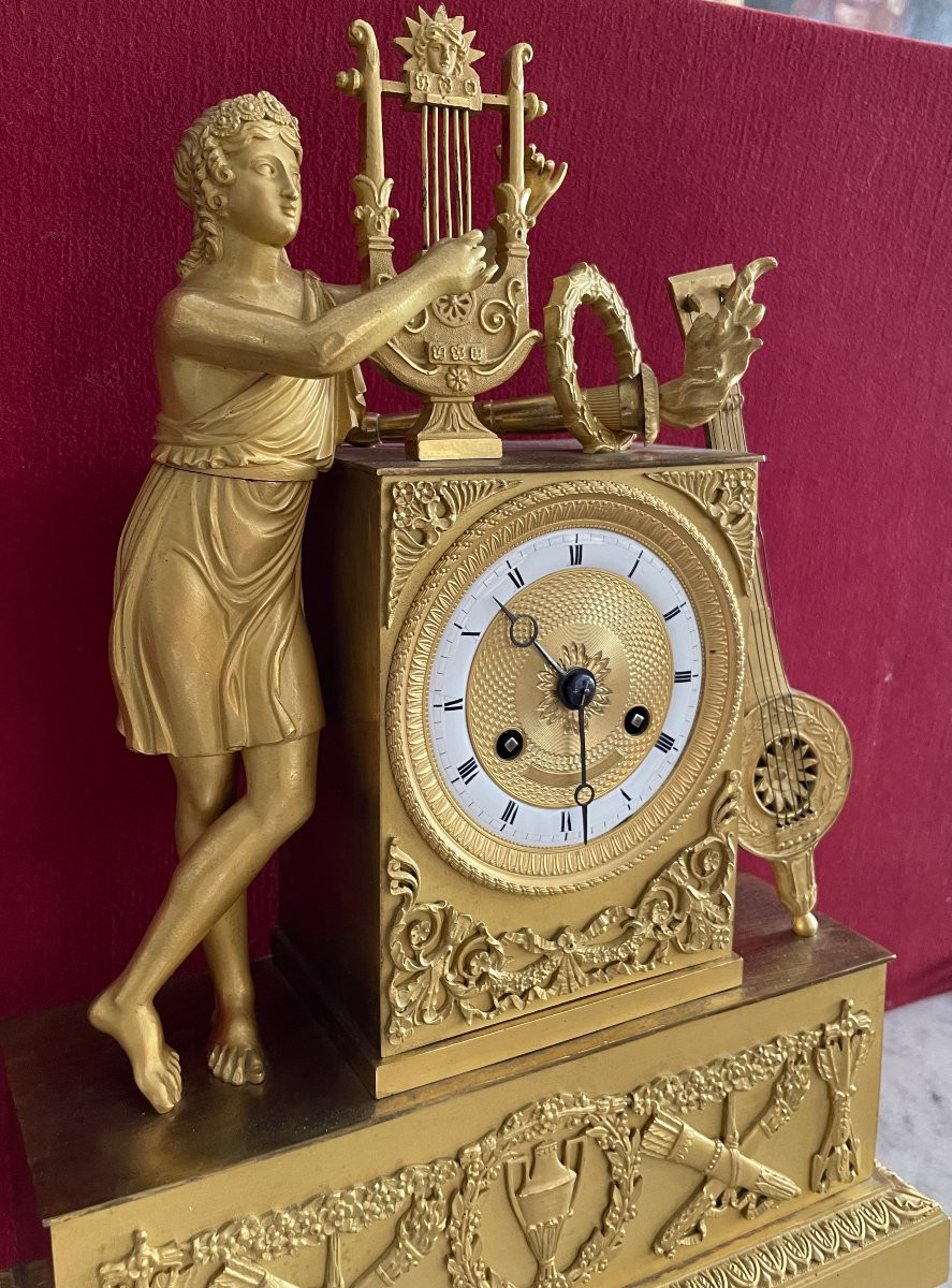 Restoration-period Gilt Bronze Clock-photo-7