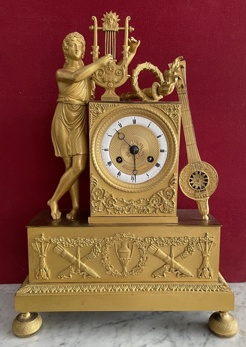 Restoration-period Gilt Bronze Clock