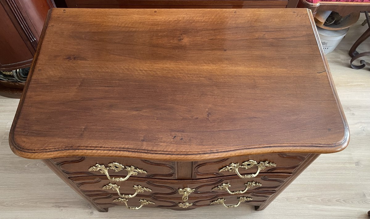 Regency Period Solid Walnut Chest Of Drawers-photo-2