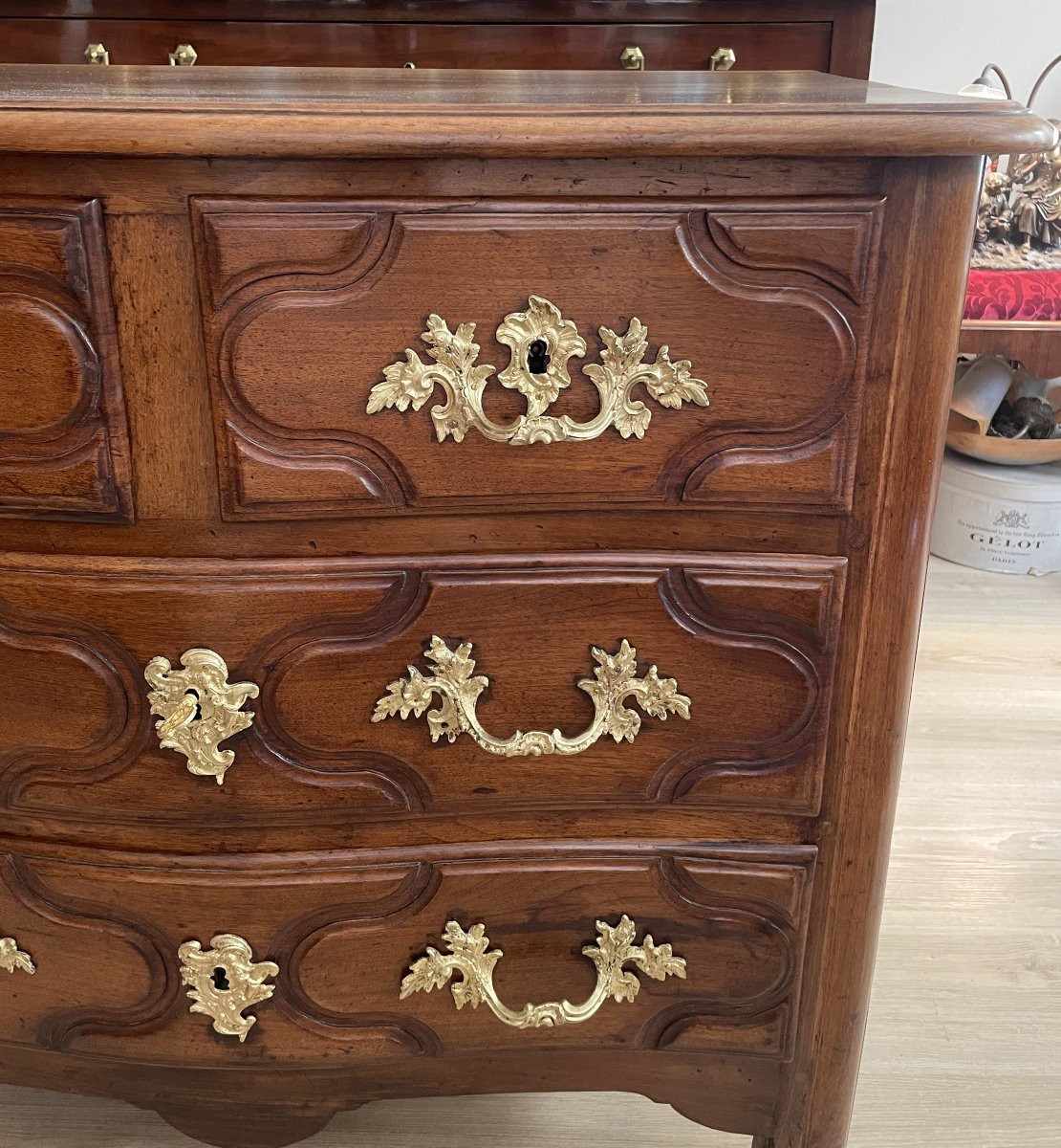 Regency Period Solid Walnut Chest Of Drawers-photo-3