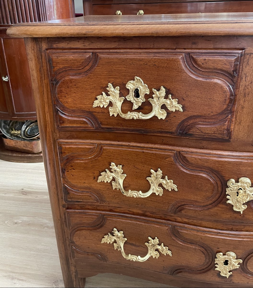 Regency Period Solid Walnut Chest Of Drawers-photo-4