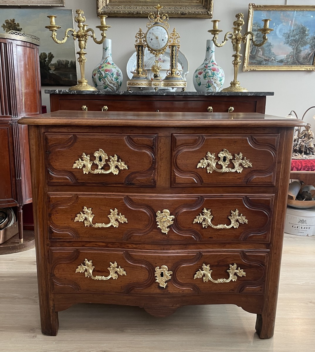 Regency Period Solid Walnut Chest Of Drawers-photo-1