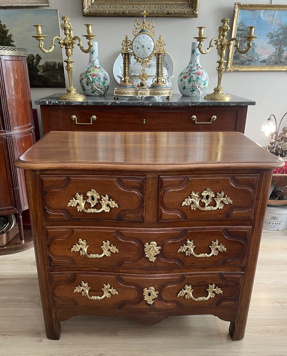 Regency Period Solid Walnut Chest Of Drawers