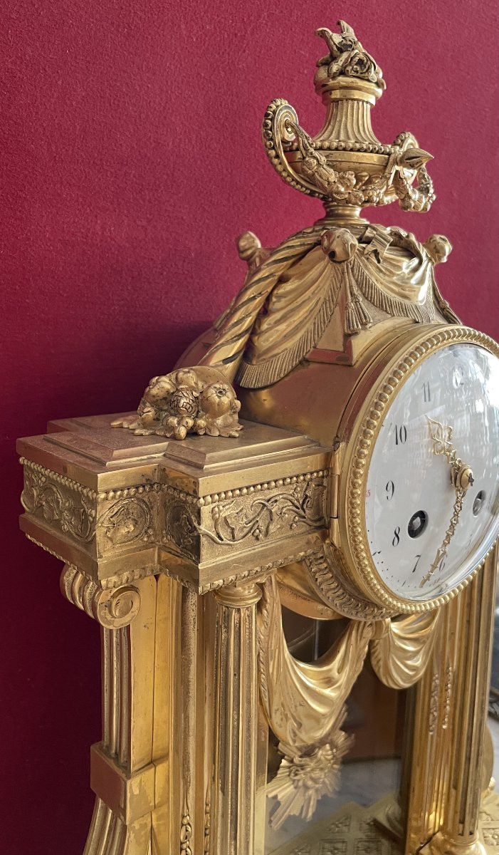 Louis XVI Style Gilt Bronze Clock-photo-4
