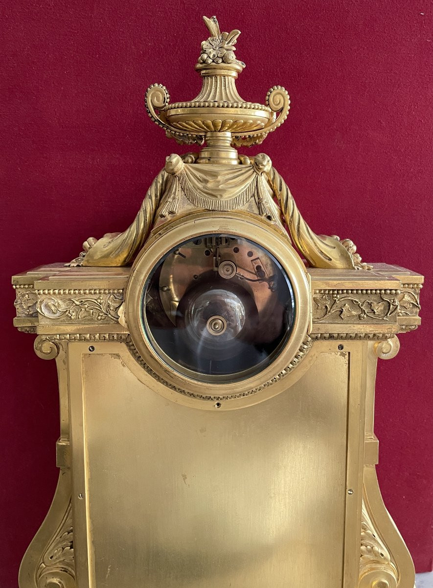 Louis XVI Style Gilt Bronze Clock-photo-8