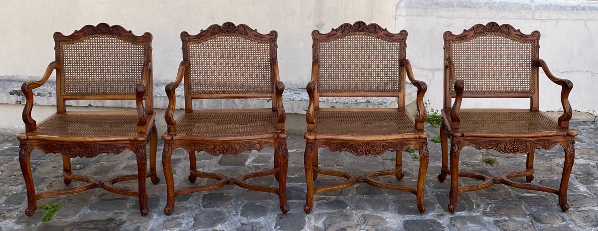 Suite Of 4 Regency Period Armchairs