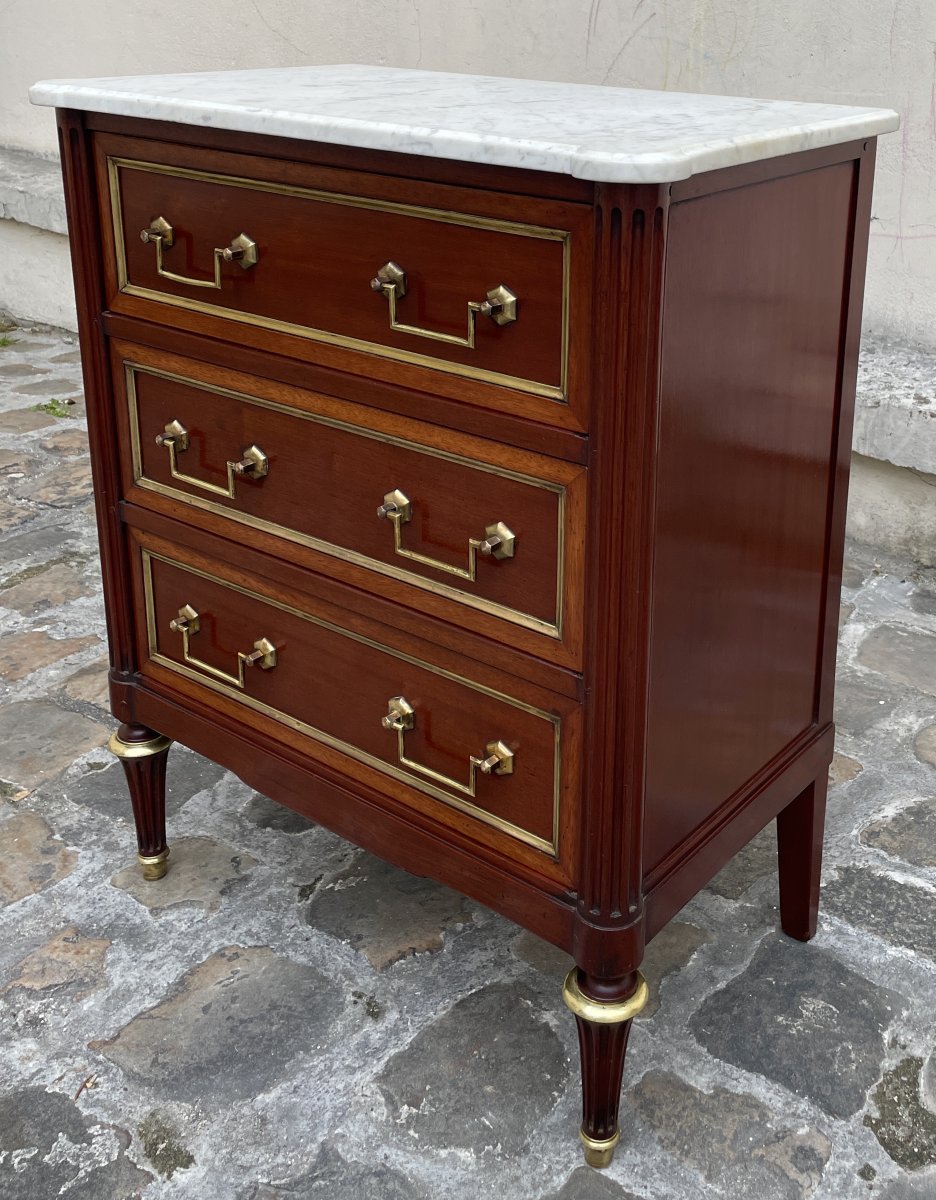 Commode de style Louis XVI en acajou-photo-2