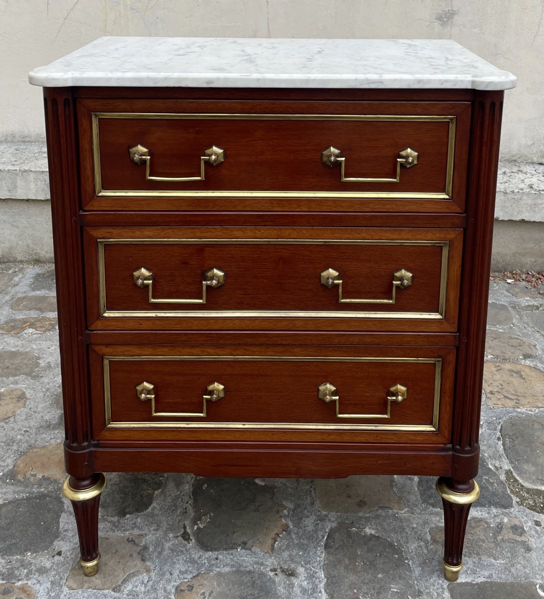 Commode de style Louis XVI en acajou-photo-2