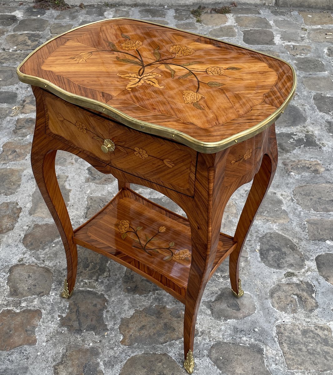 Louis XV Coffee Table With Inlay On All Sides -photo-1