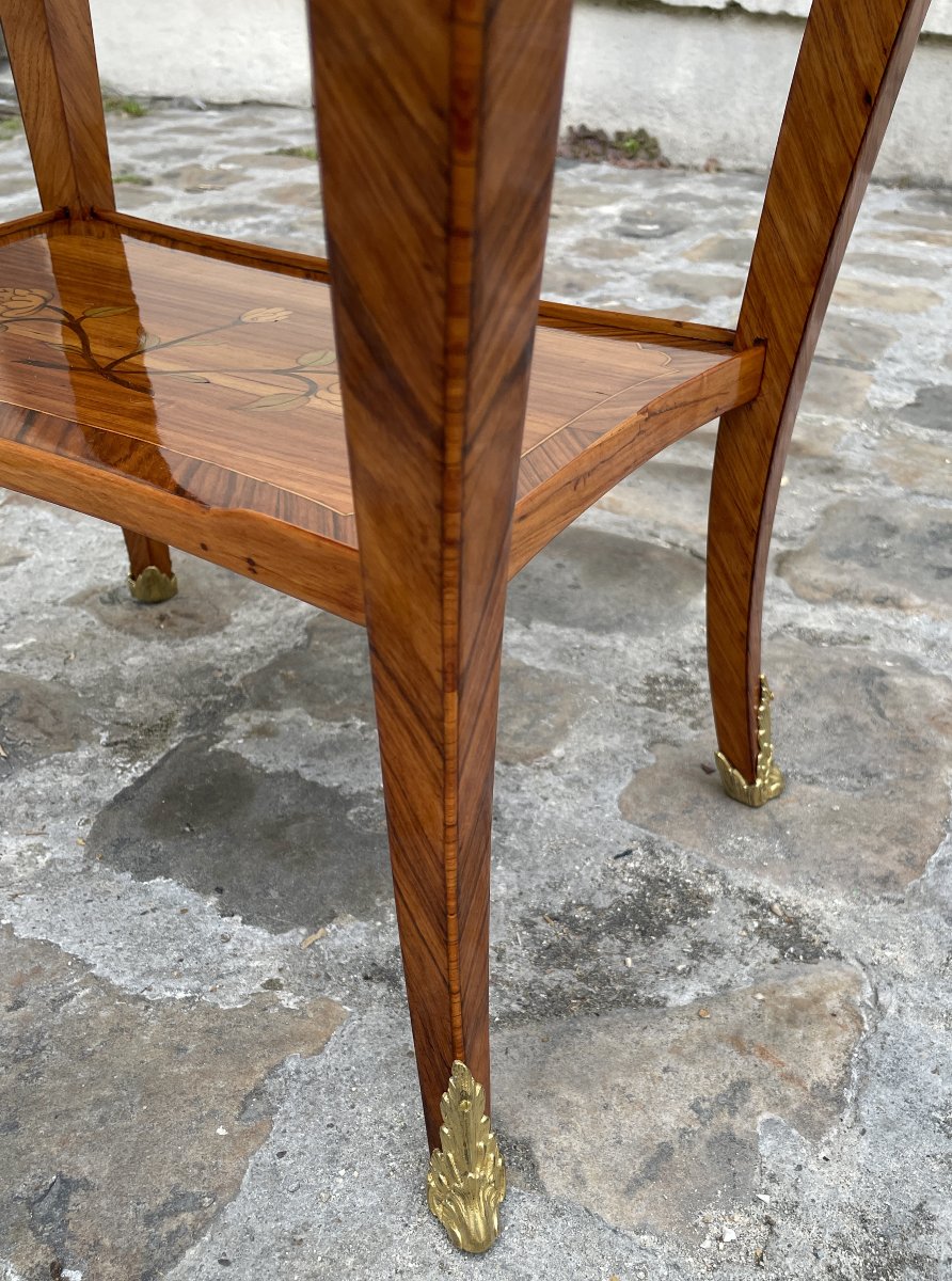 Louis XV Coffee Table With Inlay On All Sides -photo-7