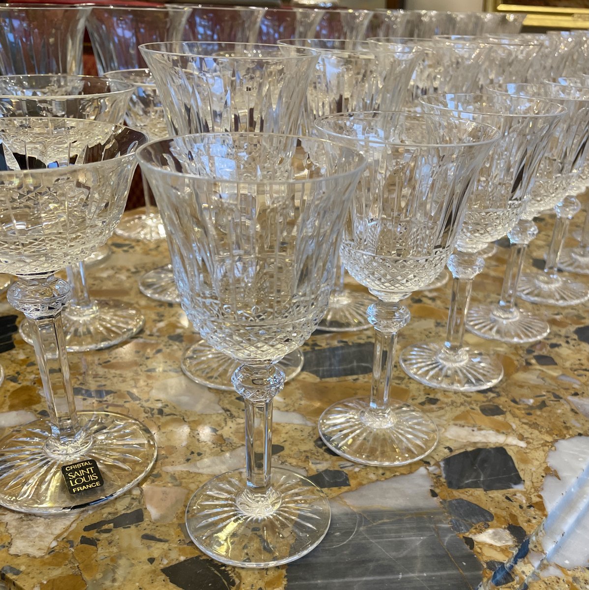 Saint-louis Crystal Glass Set. Tommy Model-photo-4