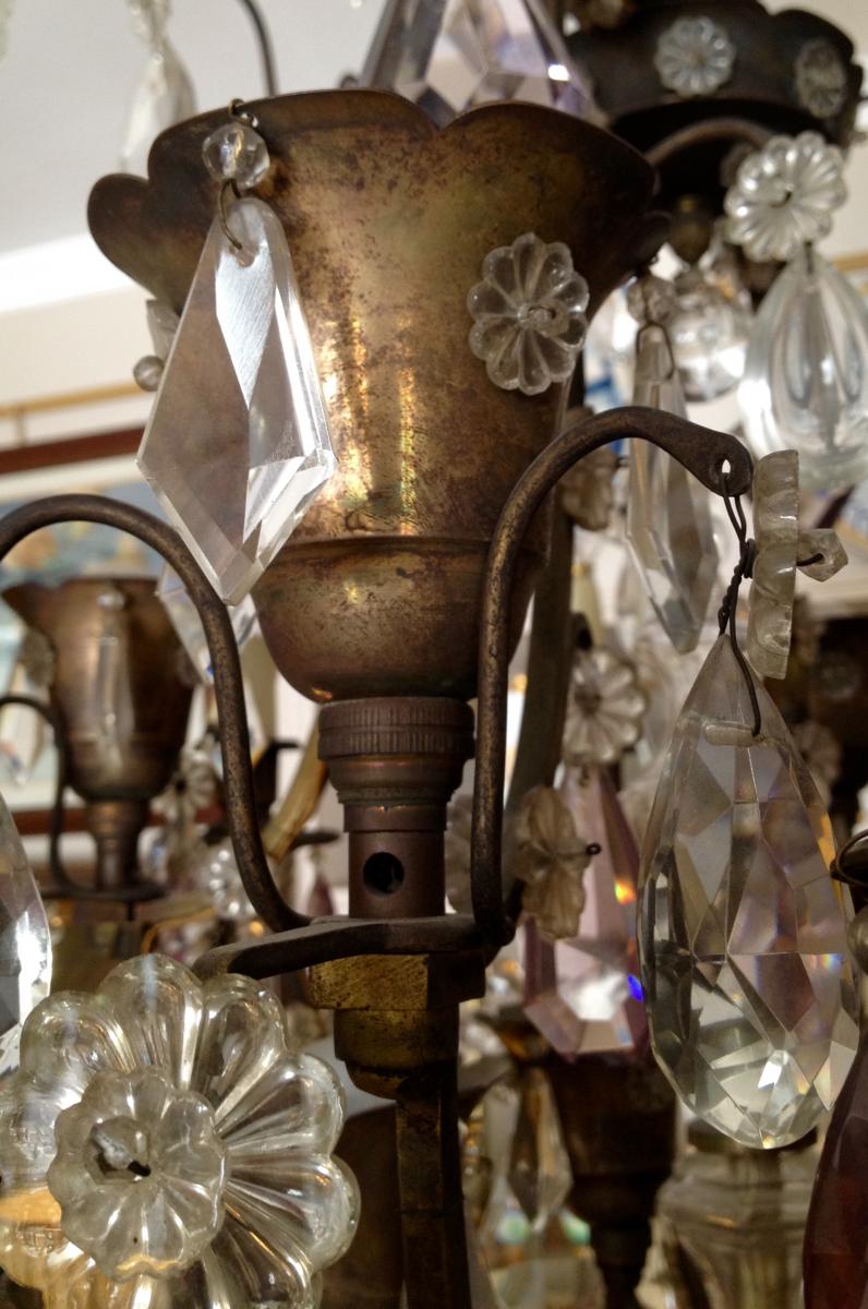 Lustre Louis XVI En Cristal à 16 Lumières-photo-2