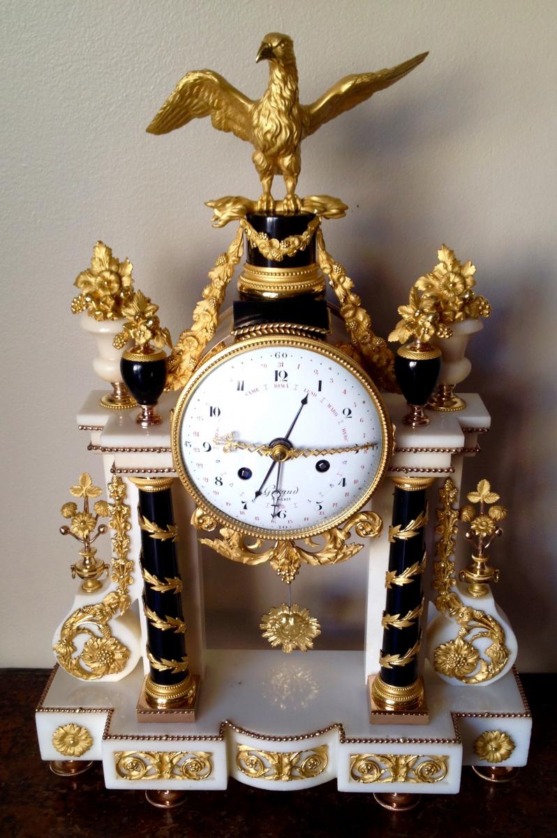 Pendule portique d'époque Louis XVI,aux Quantièmes-photo-2