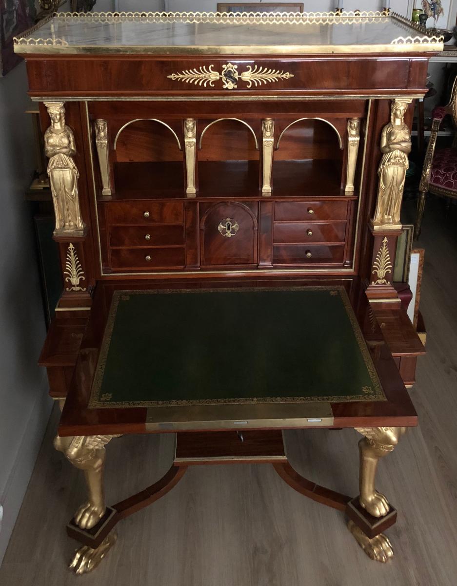 Empire Period Secretary Attributed To Jacob Desmalter-photo-2