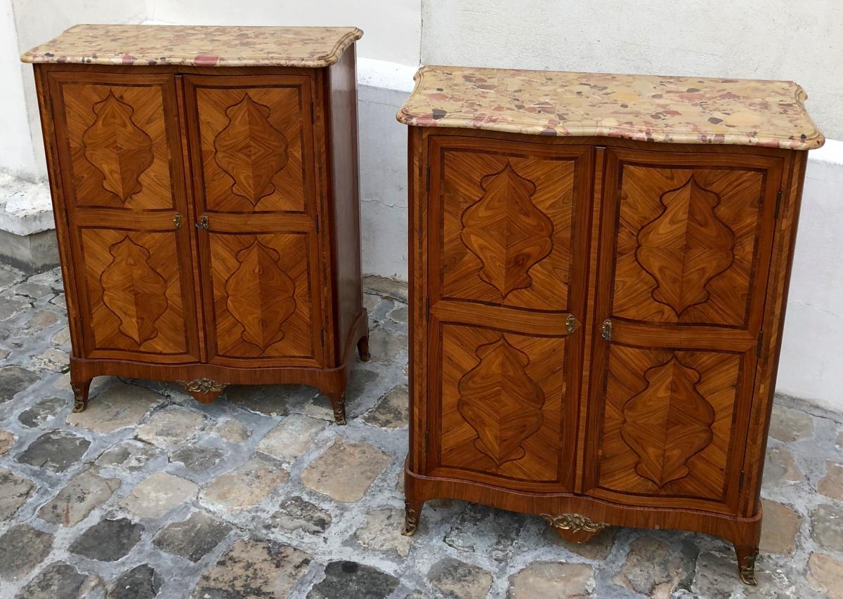 Pair Of Louis XV Buffet Sideboards.