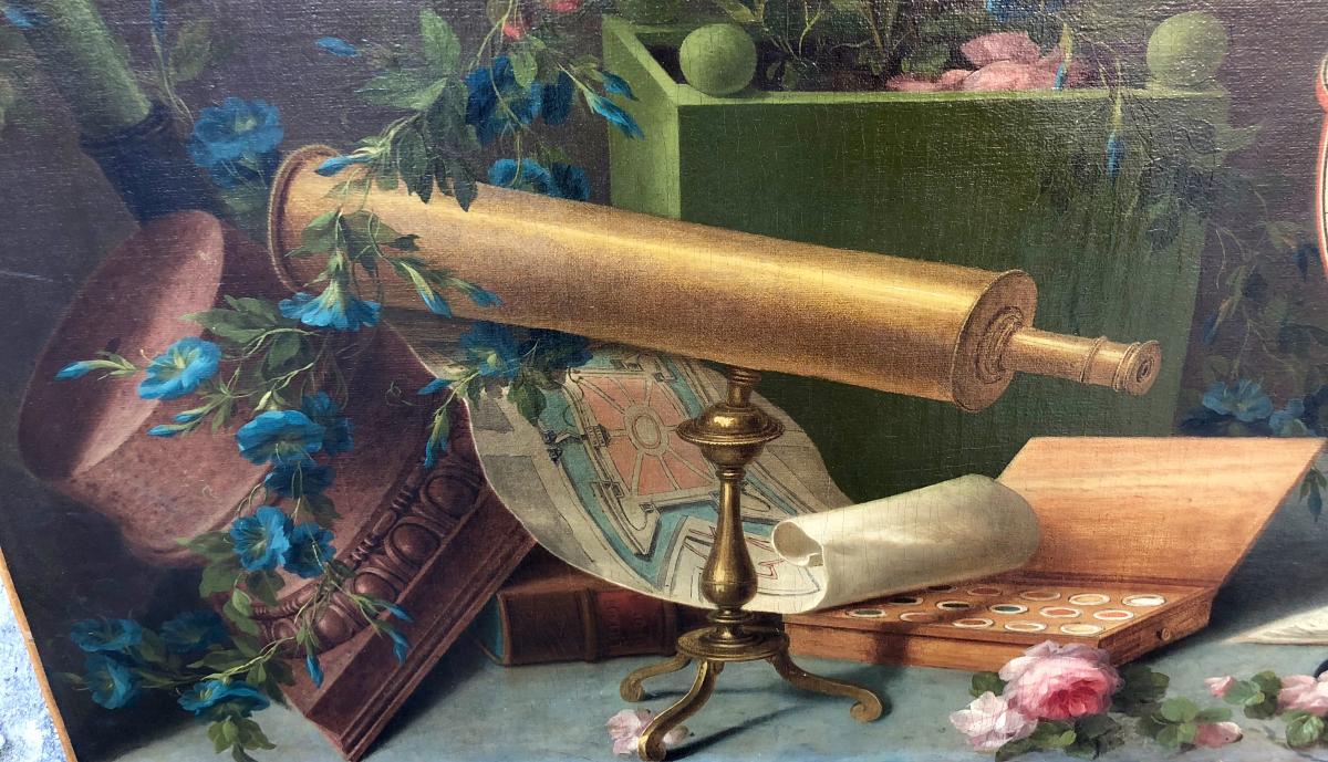 Tableau . Louis Tessier : Nature morte . Les Arts Et Les Sciences :-photo-2