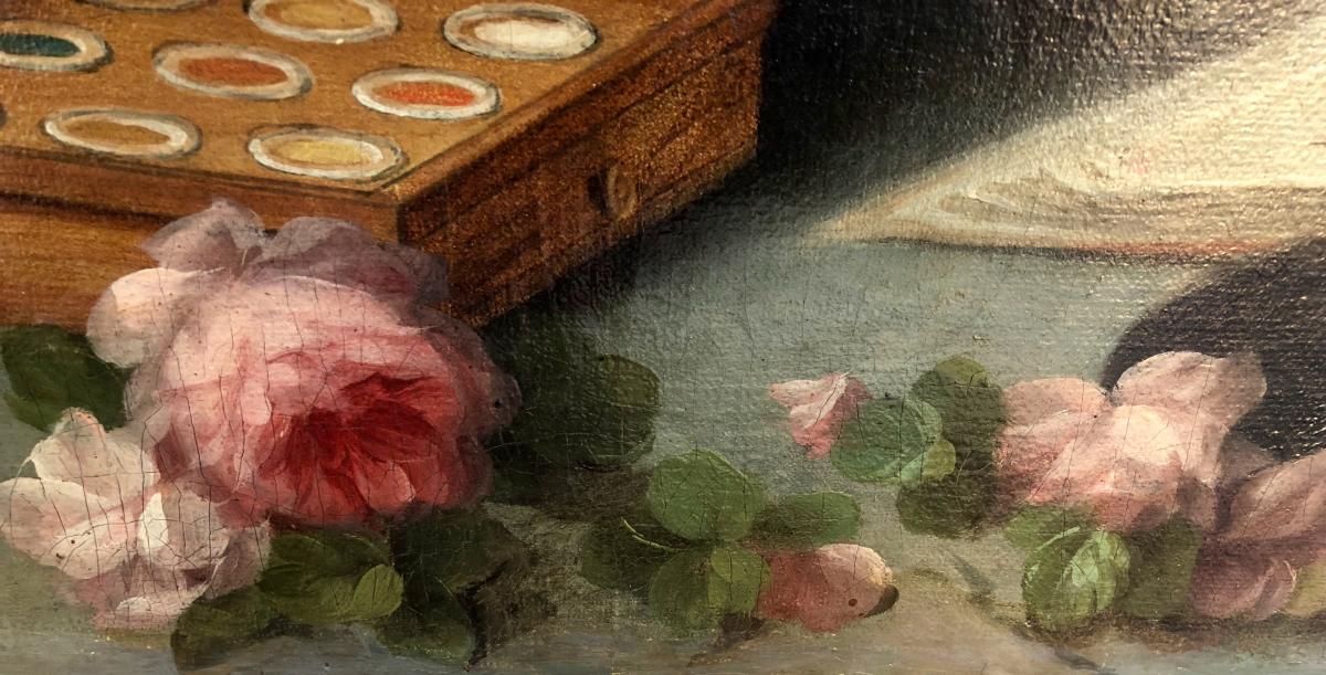 Tableau . Louis Tessier : Nature morte . Les Arts Et Les Sciences :-photo-3
