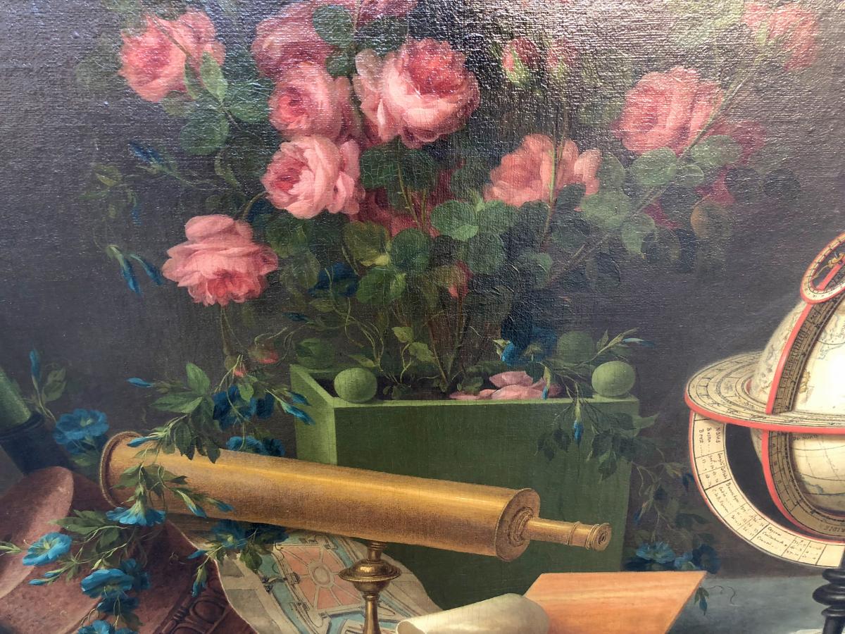Tableau . Louis Tessier : Nature morte . Les Arts Et Les Sciences :-photo-1