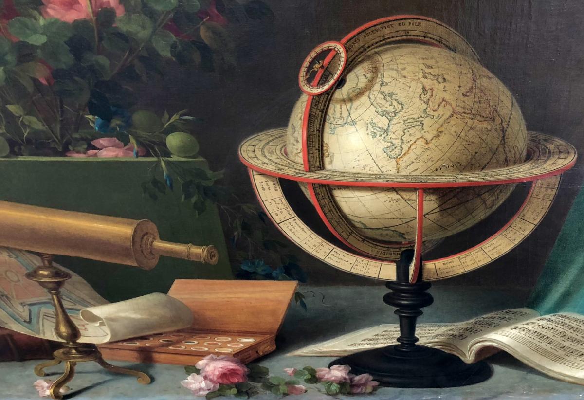 Tableau . Louis Tessier : Nature morte . Les Arts Et Les Sciences :-photo-5