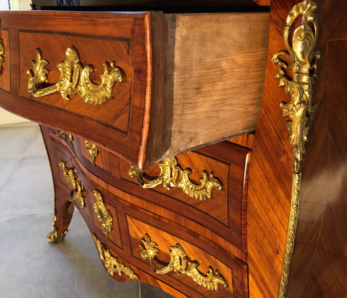 Commode d'époque Louis XV Estampillée J.c. Ellaume-photo-2