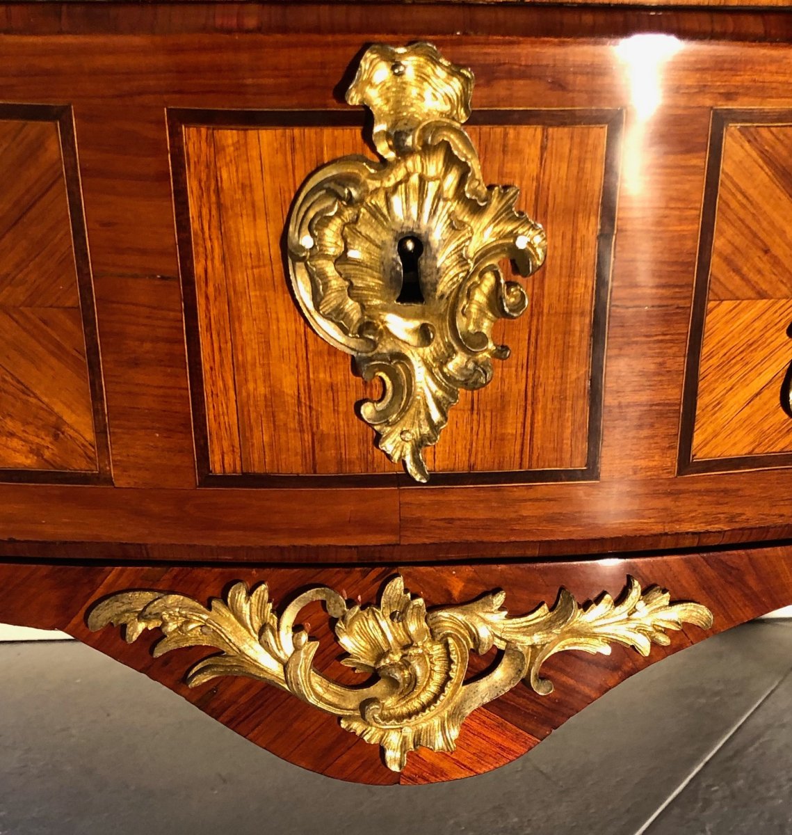 Commode d'époque Louis XV Estampillée J.c. Ellaume-photo-4