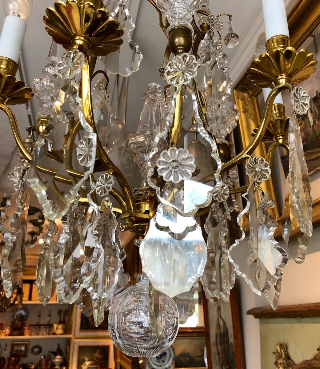Louis XV Cage Chandelier, Crystal-photo-4