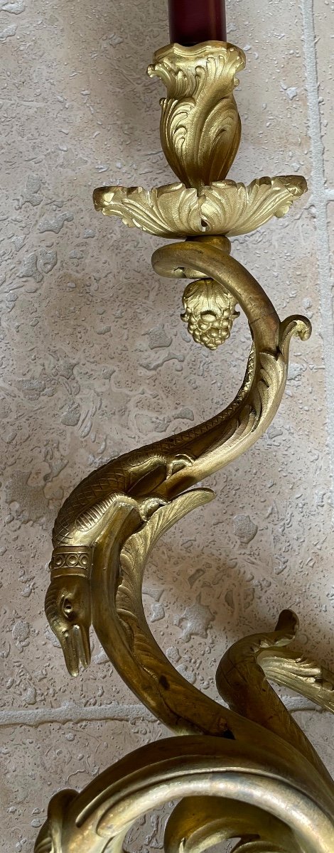 Large Pair Of Regency Wall Lights -photo-6