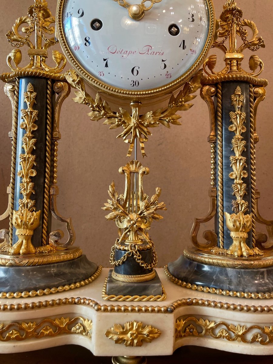 Pendule Portique d'époque Louis XVI-photo-2