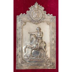 Napoléon Bonaparte. Plaque En Argent