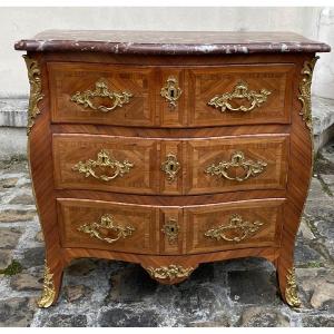 Louis XV Period Chest Of Drawers Stamped Jc Ellaume