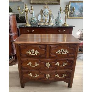 Regency Period Solid Walnut Chest Of Drawers