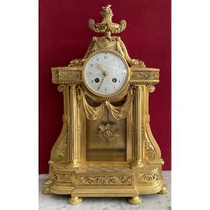 Louis XVI Style Gilt Bronze Clock