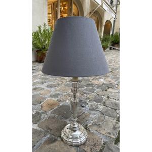 Louis XV Lamp In Silver-plated Bronze