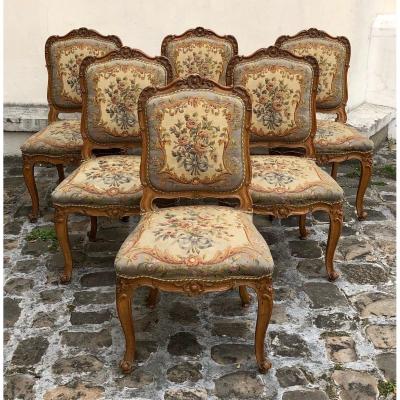 Six Louis XV Chairs