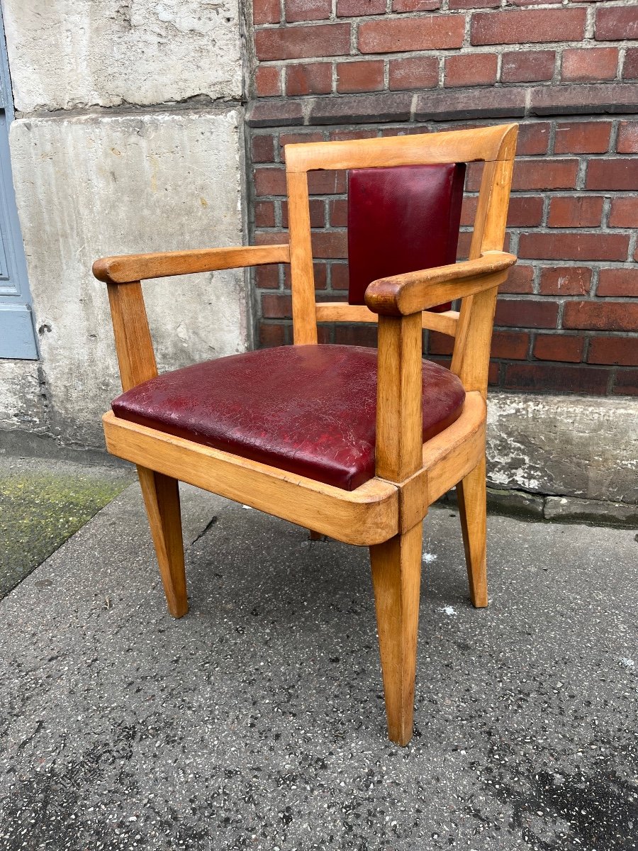 Art Deco Armchair - Baptistin Spade - 1940 Liner -photo-1