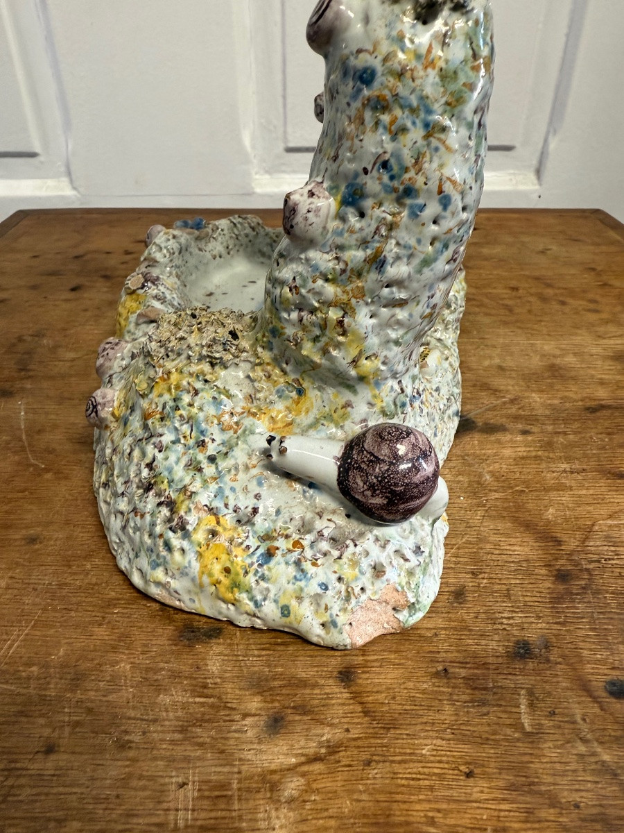18th Century La Rochelle Earthenware Watch Holder -photo-4