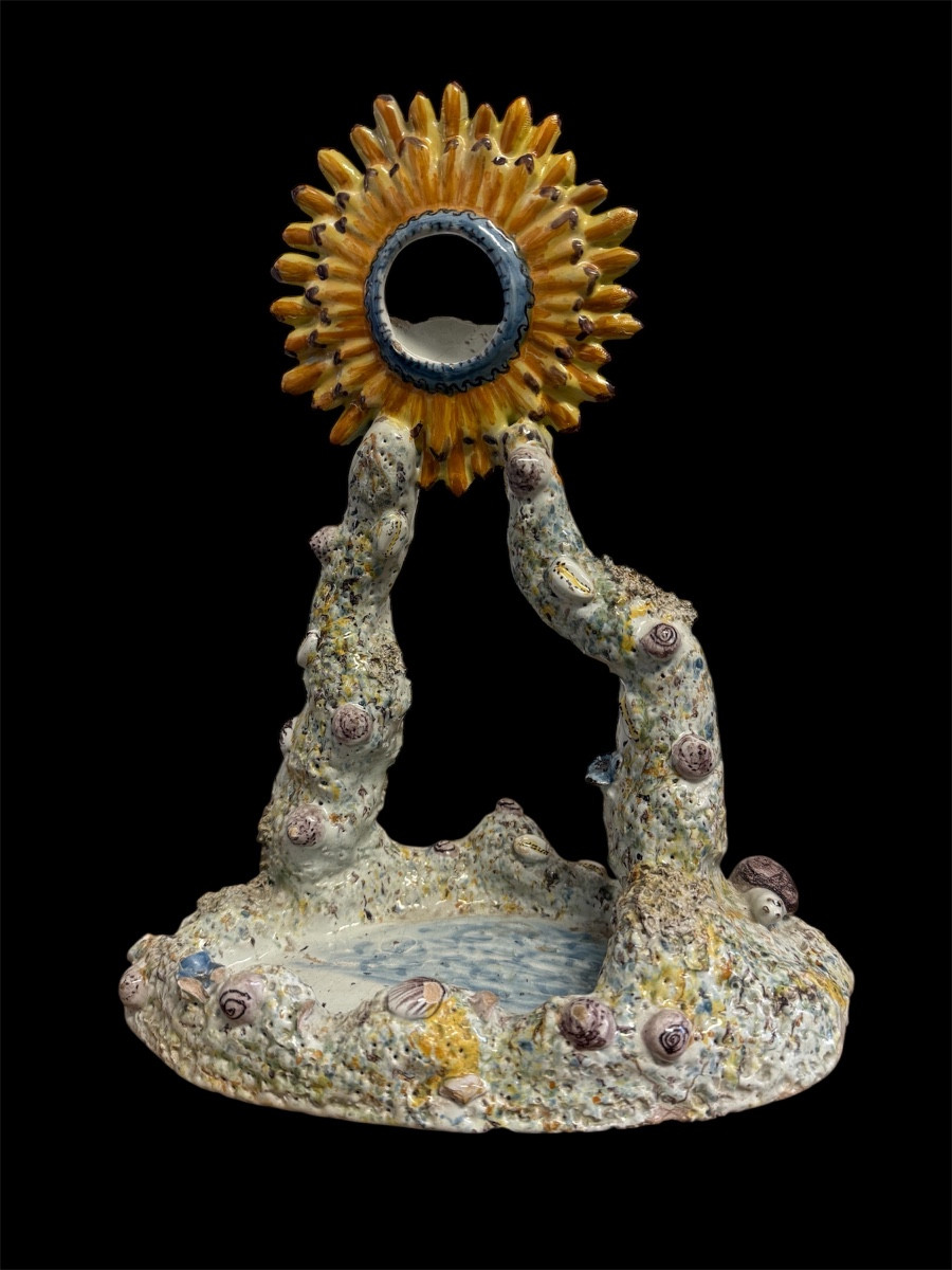 18th Century La Rochelle Earthenware Watch Holder 