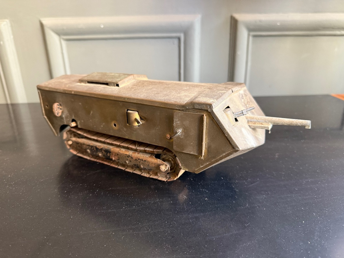 Jouet Ancien  - St Chamond - Char d’Assaut 1916 - Mécanique -photo-1