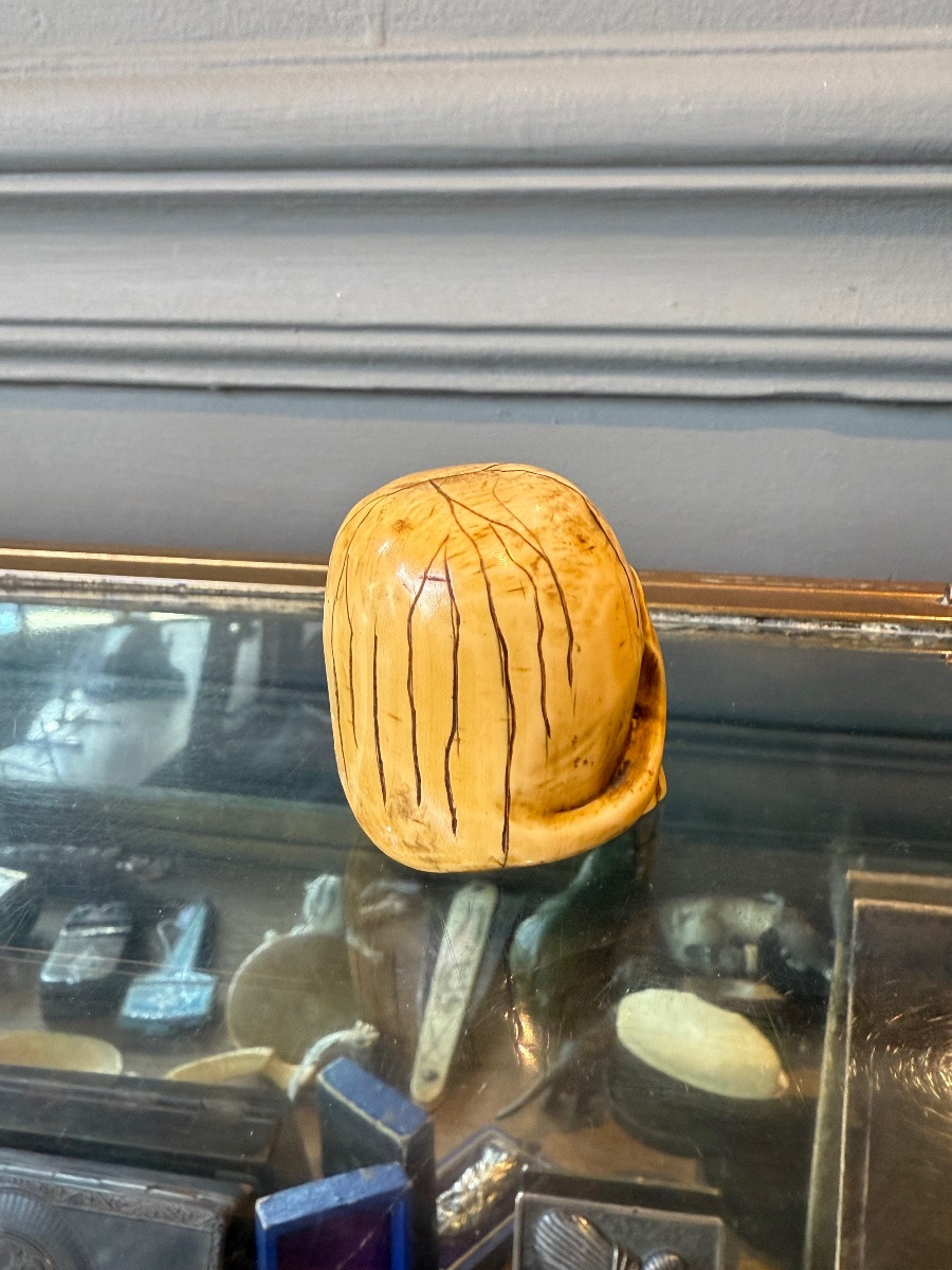 Crâne - Mémento Mori en Ivoire - Netsuke Japon XIX -photo-2