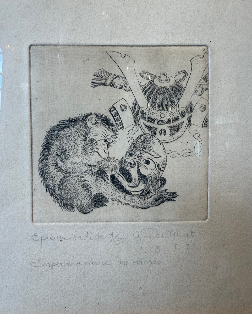 Gilbert Poillerat - Engraving Ea Impermanence Of Things 1977