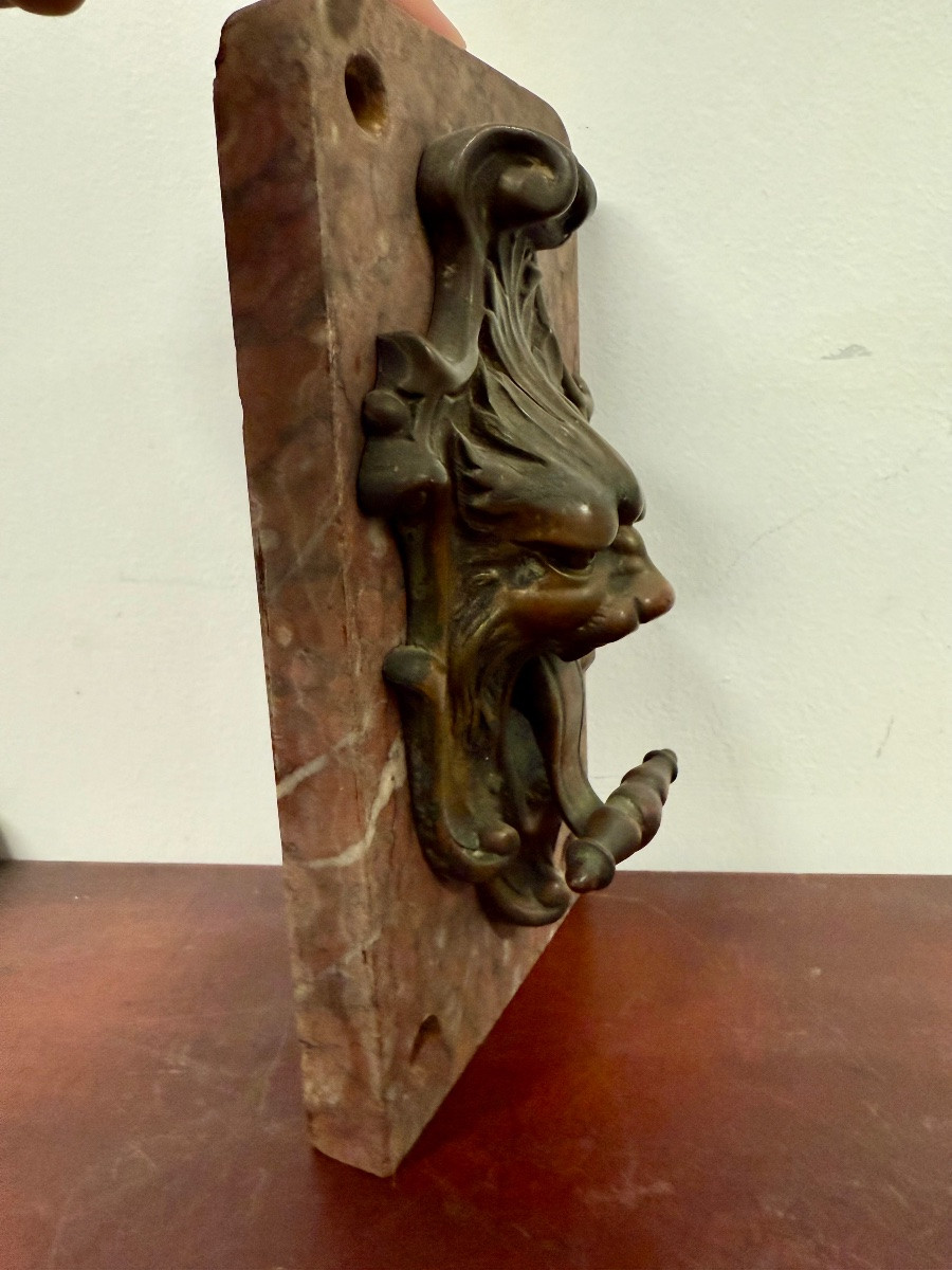 Napoleon III Bronze Lion Electric Property Doorbell -photo-4